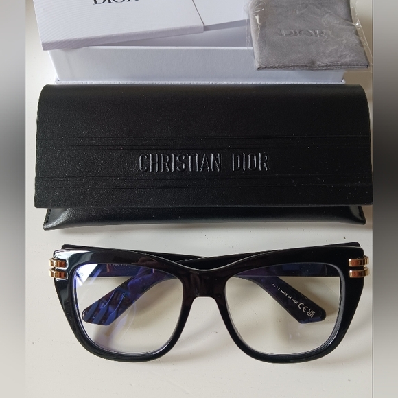 Christian Dior Black Frame, CDIORO S1l with Dior Case 53-17-135 - Picture 1 of 16